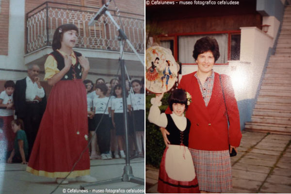 1984: Barletta in occasione del Concorso "Canti, danze popolari". Maria Elisa con la mamma Nunziella che l'accompagnava nei suoi viaggi