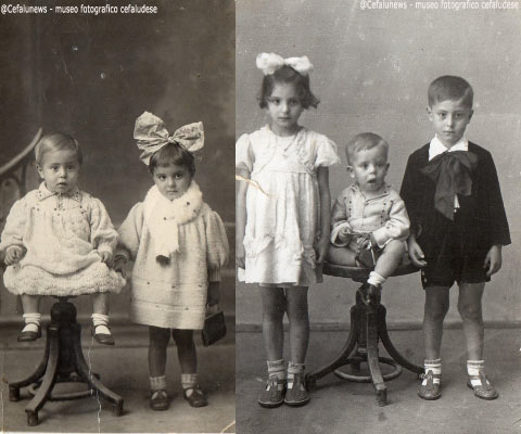  Foto sx : I figli di Peppe Forte, Pietro e Anna ; Foto dx: Anna, Pietro ed il piccolo Carmelo Forte 