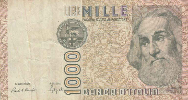 Quanto valgono le vecchie mille lire? Ecco quelle da mille euro